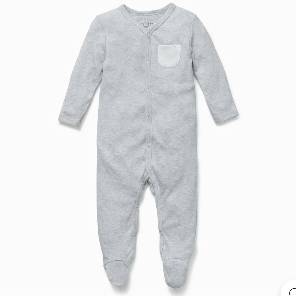 Mori Gray Kids One Piece Size 0-3M